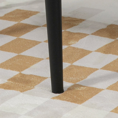 Rootz Cashmere Look Footstool - Cream White - Accent Chair - Additional Seating - Elegance and Comfort - 42cm x 42cm x 47cm