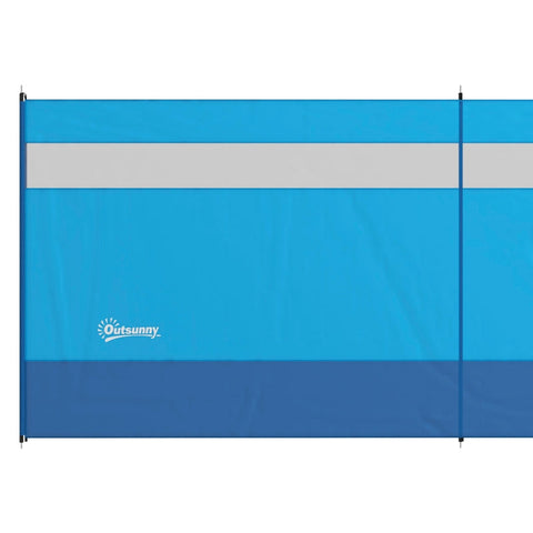 Rootz Windbreak with Viewing Window - Outdoor Wind Shield - Beach Windbreaker - Protects Against Wind, Sun, and Sand - 725cm x 140cm - Polyester and Steel