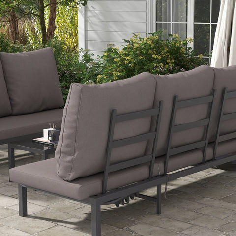 Rootz Modular Garden Furniture Set - Sun Loungers - Patio Set - UV Resistant - 180cm x 64cm x 83cm - Coffee Table 90cm x 50cm x 37cm