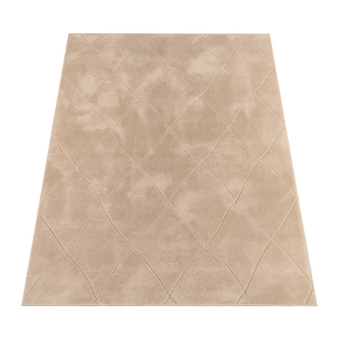 Diamond Pattern Rug – Modern Short Pile – Soft, Durable, Easy Care – 3D Effect