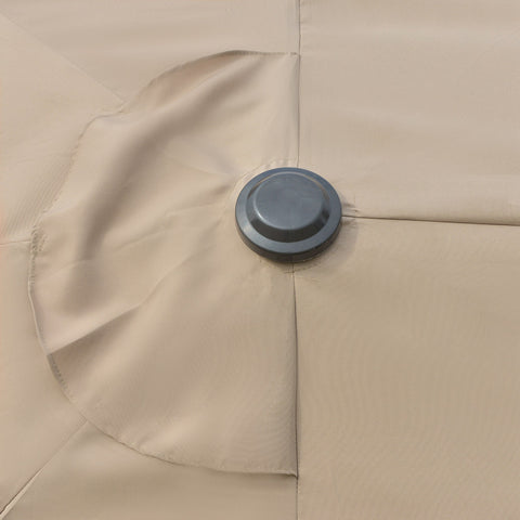 Rootz Double Rectangular Garden Screen - Patio Shade - Sun Protection - Crank Opening - 4.6m x 2.7m x 2.4m