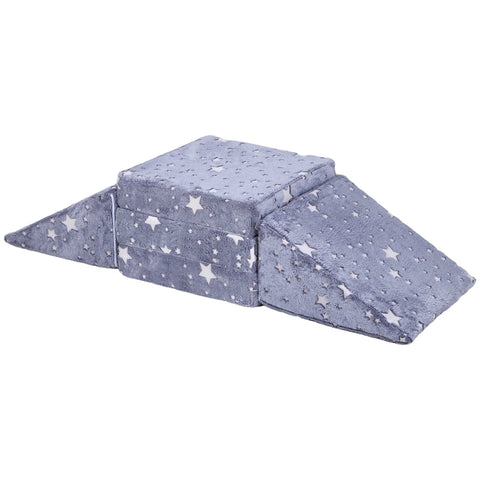 Rootz Play Sofa for Kids - Transforming 5-Piece Set - Stairs & Obstacle Course - Star Pattern - High-Density Foam - Easy Cleaning - 50W x 50D x 27.5H cm