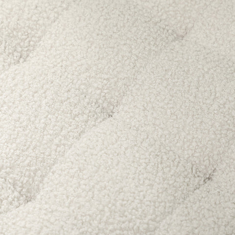 Rootz Sitting Stool with Storage Space - Ottoman - Storage Box - 40.5L Hidden Storage - Ø45 x 41H cm - White - Wooden Legs