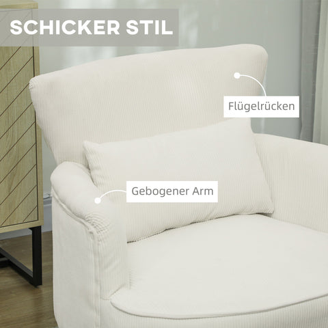 Rootz Modern Armchair - Upholstered Accent Chair - Lumbar Cushion - Cozy Comfort - 69L x 69.5W x 78H cm