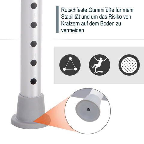 Rootz Shower Chair Bath Stool - Shower Seat - Bath Aid - Height Adjustable Comfort - 55cm x 50.6cm x 71-78.5cm