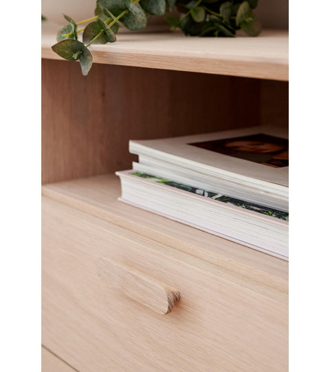 Rootz Sideboard - Storage Cabinet - Buffet Table - Timeless Design - Exceptional Durability - Ample Storage - White Oiled Oak - 42cm x 160cm x 79cm