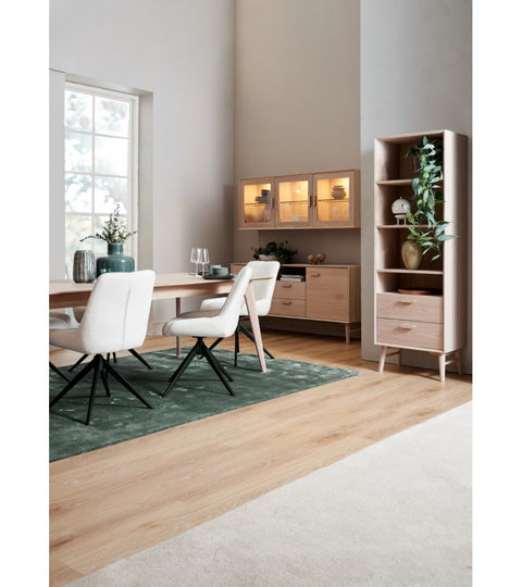 Rootz Sideboard - Storage Cabinet - Buffet Table - Timeless Design - Exceptional Durability - Ample Storage - White Oiled Oak - 42cm x 160cm x 79cm