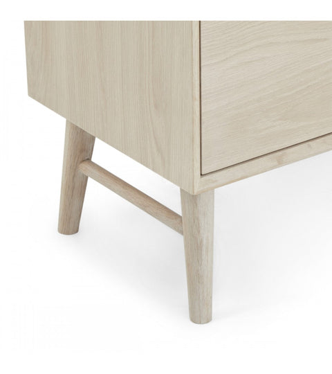 Rootz Sideboard - Storage Cabinet - Buffet Table - Timeless Design - Exceptional Durability - Ample Storage - White Oiled Oak - 42cm x 160cm x 79cm