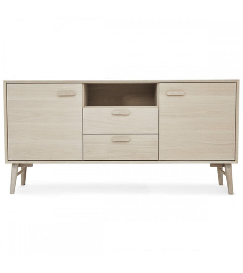 Rootz Sideboard - Storage Cabinet - Buffet Table - Timeless Design - Exceptional Durability - Ample Storage - White Oiled Oak - 42cm x 160cm x 79cm