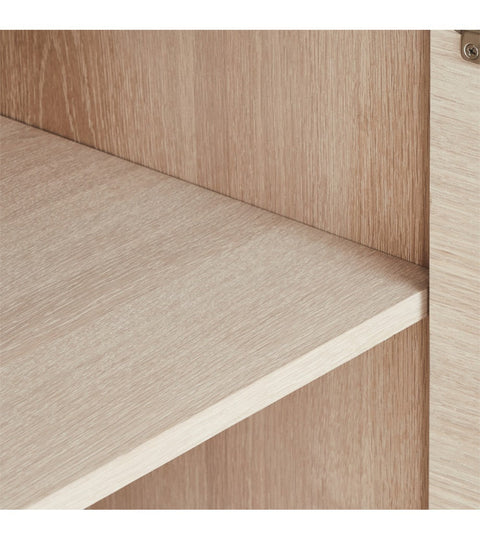 Rootz Sideboard - Storage Cabinet - Oak Credenza - Ample Storage - Superior Craftsmanship - Smooth Functionality - 34cm x 212cm x 60cm