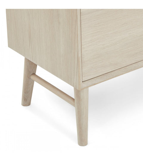 Rootz Sideboard - Storage Cabinet - Oak Credenza - Ample Storage - Superior Craftsmanship - Smooth Functionality - 34cm x 212cm x 60cm