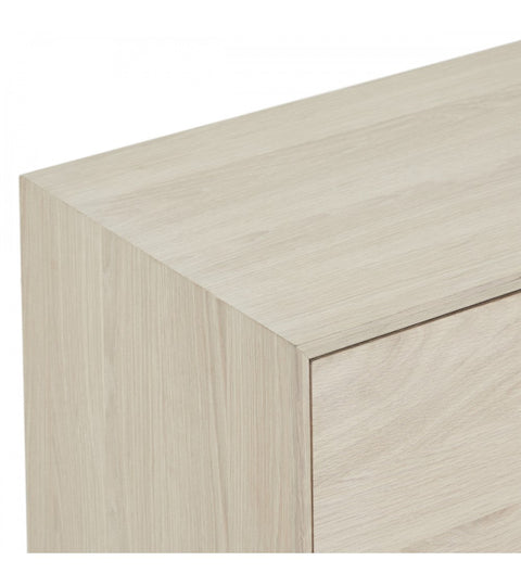 Rootz Sideboard - Storage Cabinet - Oak Credenza - Ample Storage - Superior Craftsmanship - Smooth Functionality - 34cm x 212cm x 60cm