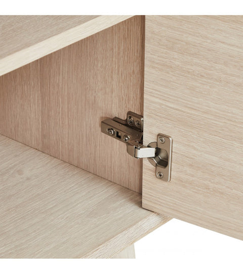 Rootz Sideboard - Storage Cabinet - Oak Credenza - Ample Storage - Superior Craftsmanship - Smooth Functionality - 34cm x 212cm x 60cm