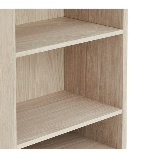 Rootz Bookcase - Storage Cabinet - Shelving Unit - Solid Oak and MDF - Durable with Soft-Close Drawers - Versatile Storage - 40cm x 60cm x 187cm