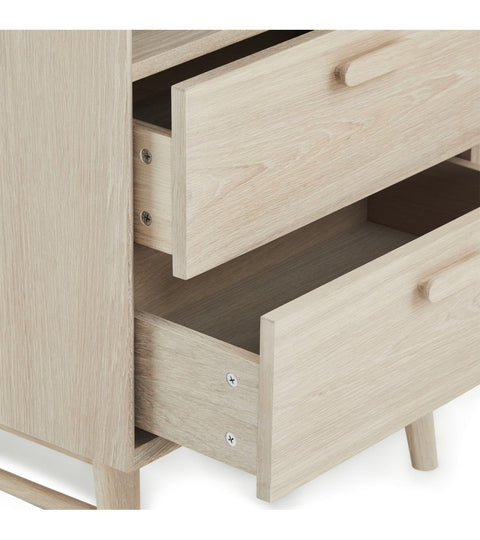 Rootz Bookcase - Storage Cabinet - Shelving Unit - Solid Oak and MDF - Durable with Soft-Close Drawers - Versatile Storage - 40cm x 60cm x 187cm