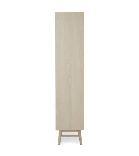 Rootz Display Cabinet - Storage Cabinet - Showcase Unit - Solid Oak and Veneer - Ample Storage, Superior Craftsmanship, Smooth Functionality - 40cm x 110cm x 187cm