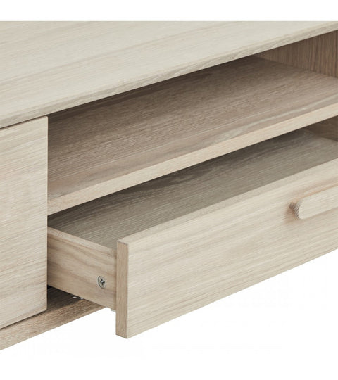 Rootz TV-tafel - Mediastandaard - Entertainmentconsole - Constructie van massief eikenhout - Uitgebreide opbergruimte - Stille werking - 42 cm x 160 cm x 50 cm