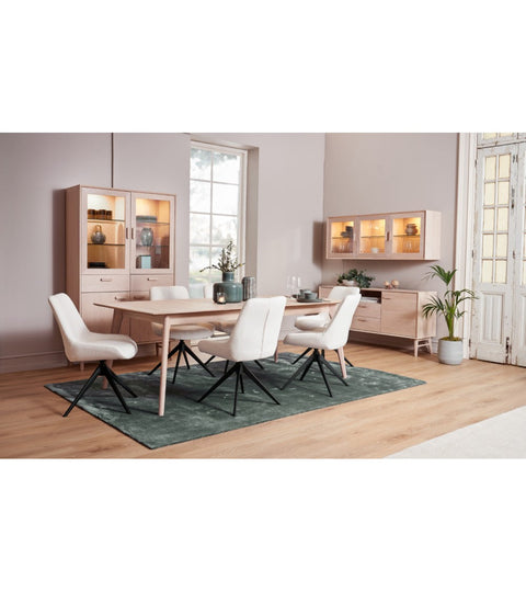 Rootz TV-tafel - Mediastandaard - Entertainmentconsole - Constructie van massief eikenhout - Uitgebreide opbergruimte - Stille werking - 42 cm x 160 cm x 50 cm