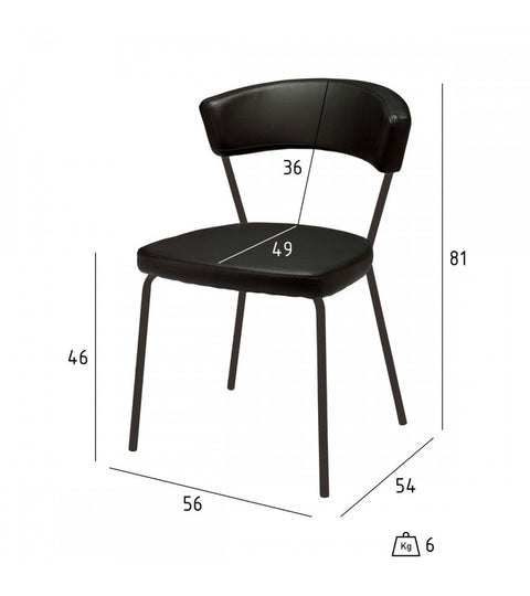 Rootz Dining Chair - Elegant Chair - Stylish Seating - Comfortable Cushioning - Easy to Clean - Modern Design - 56cm x 54cm x 81cm