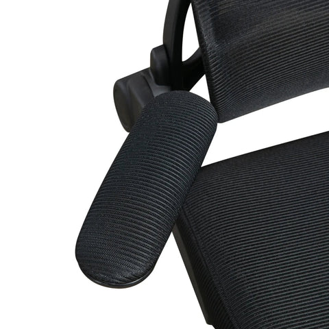 Rootz Office Chair - Computer Chair - Relaxation Chair - 1 Headrest - Folding Armrests - Black - 62cm x 58cm x 133cm