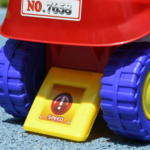 Rootz Fire Truck Walker for Kids - Push Vehicle - Baby Car with Music - Storage Space - 49cm x 24cm x 42cm