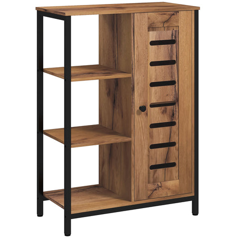 Rootz Freestanding Bathroom Cabinet - Industrial Design - Rustic Storage Shelf - Adjustable Shelves - 60cm x 30cm x 85cm