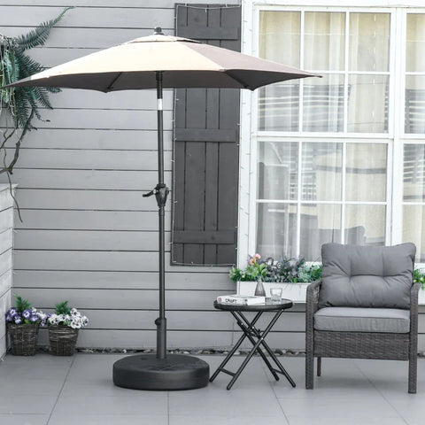 Rootz Parasol Stand - Parasol Holder - Parasol Base - Umbrella Stand - Weather Resistant - Fillable - Black - Ø55 x 38H cm