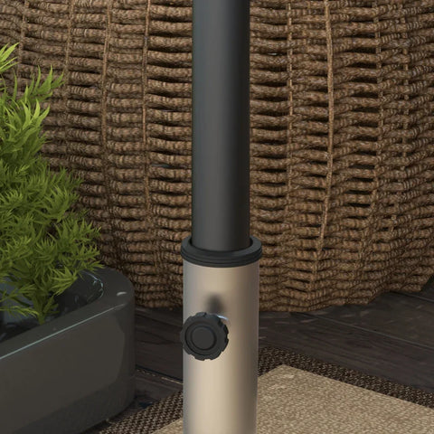 Rootz Parasol Stand - Parasol Holder - Parasol Base - Wheels For Umbrella Poles - Weather Resistant - Gray - 45L x 45W x 39H cm