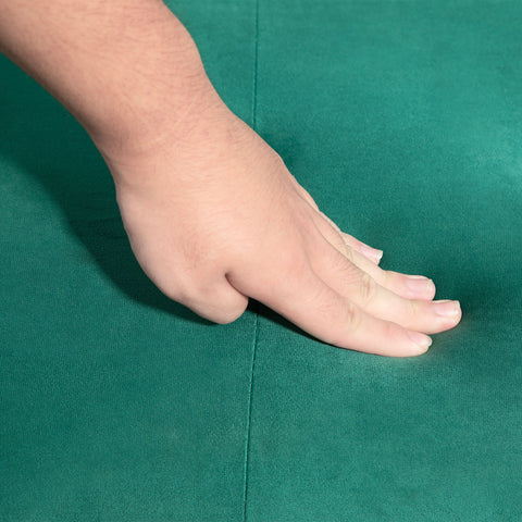 Rootz 3-Seater Sofa Sofa - Elegant Padded Couch - Velvet Sofa Bed - Click-Clack Mechanism - 183cm x 79cm x 73.5cm