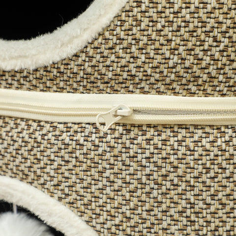 Rootz Cat Tower 3 Tier - Cat House - Condo - Plush Comfort - Ø40 x 56H cm - Brown