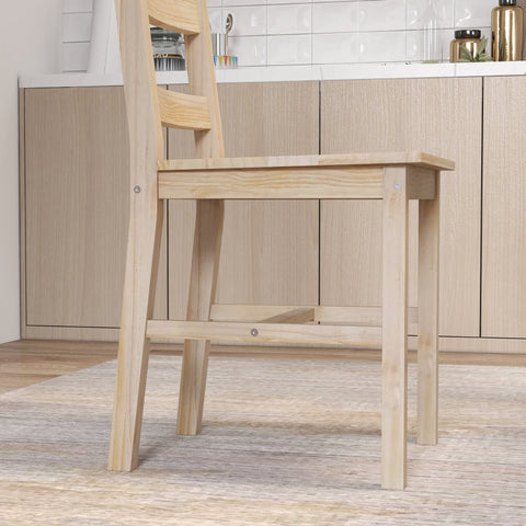 Rootz 5-Piece Dining Table Set - Dining Room Furniture - Pine Wood Dining Set - Space-Saving Design - High-Quality Materials - Floor Protection - Table: 118L x 73W x 75H cm, Chair: 41.5L x 46D x 90H cm