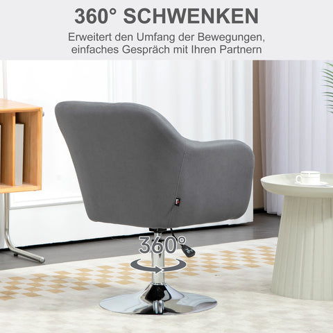 Rootz Swivel Chair - Office Chair - Height Adjustable Chair - Maximum Comfort - 60 x 60 x 79-91 cm - Grey