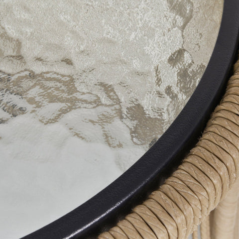 Rootz Rattan Sofa Set - Outdoor Furniture - Patio Set - Optimal Comfort - Double Sofa 125x77x82cm, Lounger 137x68x82cm, Table 49x49x47cm