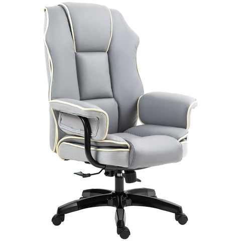 Rootz Ergonomic Office Chair - Computer Chair - Desk Chair - Faux Leather - Adjustable Height - 76cm x 80cm x 118-124cm