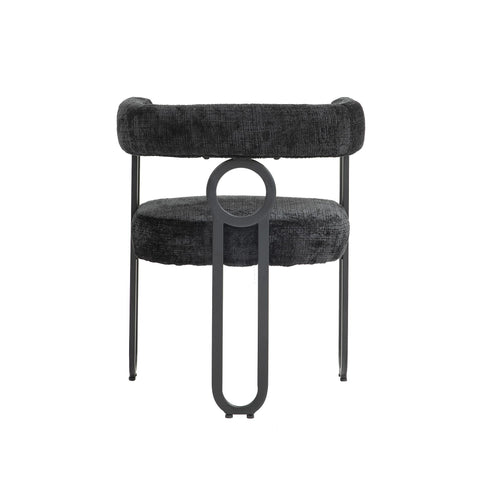 Rootz Set of 2 Chenille Dining Chairs - Modern Seating - Stylish Upholstered - Maximum Comfort - 60L x 47W x 72H cm