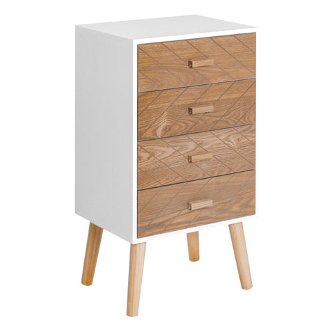 Rootz Bedside Night Table - Corridor Dressing Table - Wood Storage Nightstand - Durable & Stylish - 40 x 30 x 75 cm