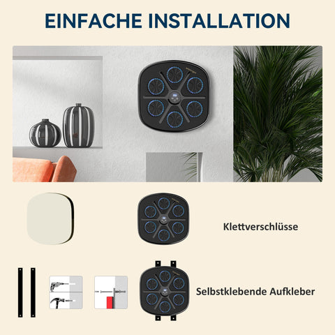 Rootz Music Boxing Machine - Rhythmic Boxing Device - Smart Fitness Trainer - Boost Energy - 41.8cm x 44.6cm x 7.5cm