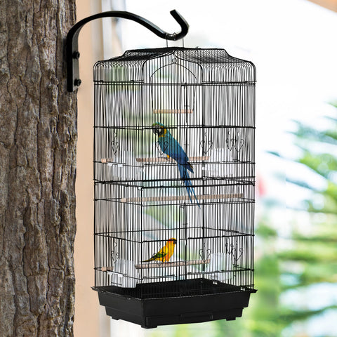 Rootz Bird Cage Aviary - Bird Shelter - Canopy Sanctuary - Removable Droppings Board - 46.5 x 35.5 x 92 cm