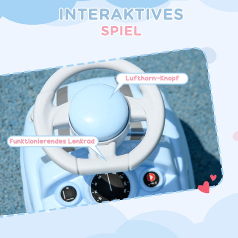 Rootz Kids Ride-On Car - Children's Car - Walker Toy - Anti-Tip Design - Interactive Fun - Motor Skills Development - 53cm x 25cm x 35cm