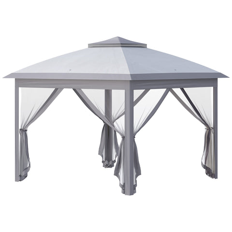 Rootz 3 x 3 m Garden Gazebo - Tent - Pop-Up - UV Protection - Double Roof - 330cm x 330cm x 288cm