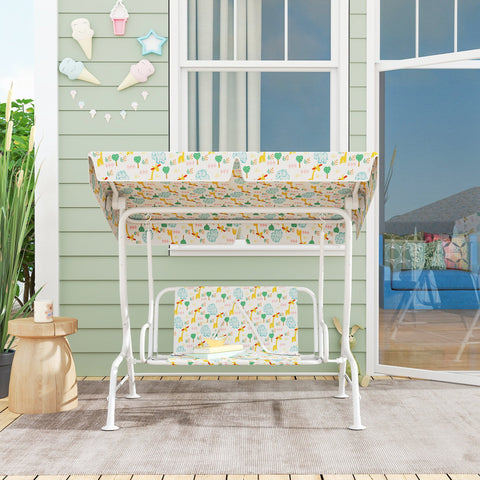 Rootz Hollywood Swing for Children - Kids Swing Set - 2-Seater Playground Swing - Sun Protection - 112cm x 75cm x 120cm