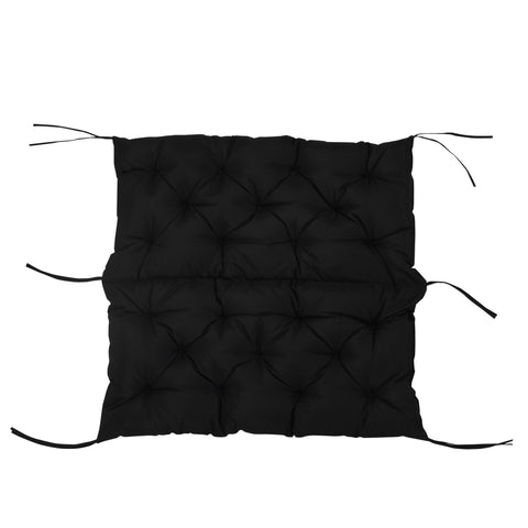 Rootz 3 Seated Bank Cover - Bench Pad - Garden Furniture Cushion - Enhances Comfort - 100x98x8cm - Black Polyester Foam