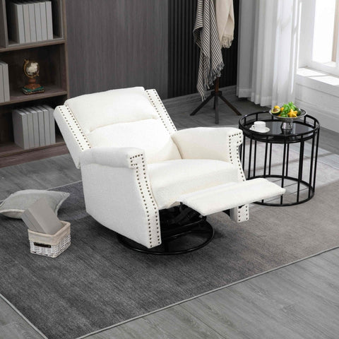 Rootz Swivel Reclining Chair - Armchair - Lounge Chair - Ergonomic Comfort - 80 x 91 x 84 cm