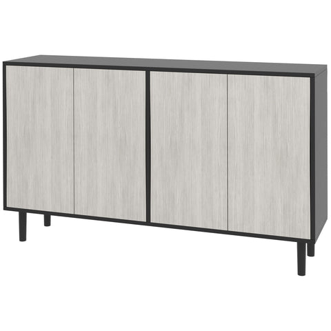 Rootz Kitchen Buffet Storage Furniture - Sideboard - Cabinet - Adjustable Shelves - 121cm x 37cm x 75cm - Modern Design