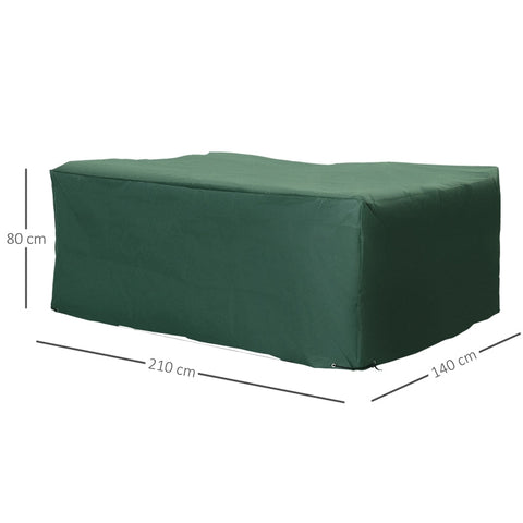 Rootz beschermhoes voor tuinmeubelen - hoes voor tuinmeubilair - hoes voor terrasmeubilair - duurzaam 600D Oxford-materiaal - UV-bescherming - waterafstotend - veilige bevestiging - 210 cm x 140 cm x 80 cm