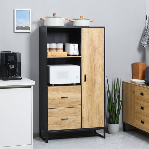 Rootz Kitchen Cabinet - Sideboard - Storage Unit - Ample Storage - 88cm x 35cm x 160cm