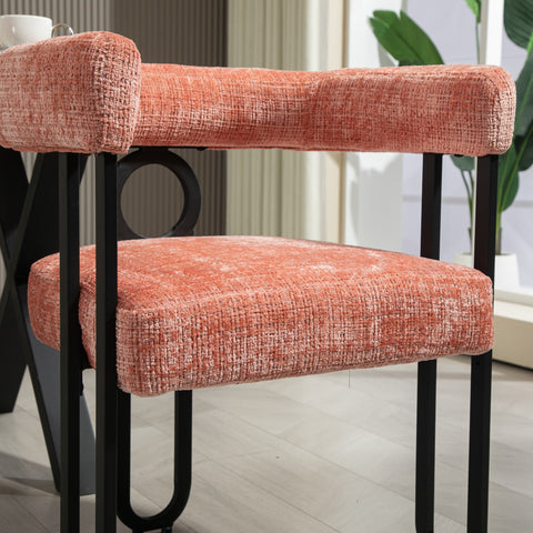 Rootz 2 Piece Set Chenille Dining Chairs - Dining Room Chairs - Office Chairs - Padded Comfort - 60cm x 47cm x 72cm