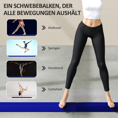 Rootz Foldable Balance Beam - Training Beam - Non-Slip Beam - Enhances Stability - 236cm x 10cm x 6.5cm