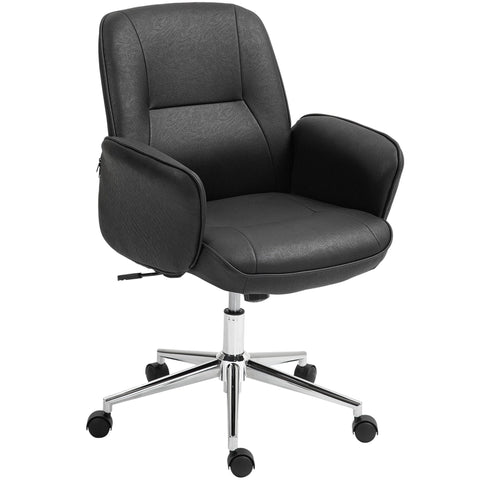 Rootz Office Chair - Ergonomic Desk Chair - Breathable Seating - Height Adjustable for Comfort - 67cm x 69cm x 92-102cm - Black