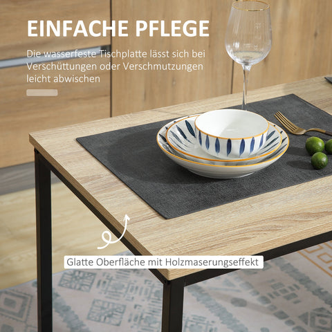 Rootz Dining Table Set - Compact Dining Chairs Set - Stylish Brown Kitchen Furniture - Space-Saving Design - 90cm x 47cm x 76cm